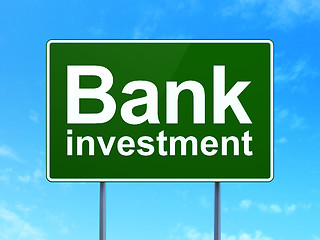 Image showing Banking concept: Bank Investment on road sign background