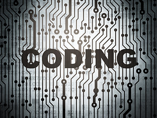 Image showing Software concept: circuit board with Coding