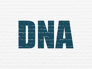 Image showing Health concept: DNA on wall background