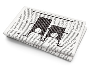 Image showing Politics concept: Election on Newspaper background