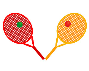 Image showing rackets for tennis