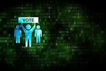 Image showing Politics concept: Election Campaign on digital background