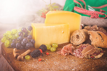 Image showing Food set on the table