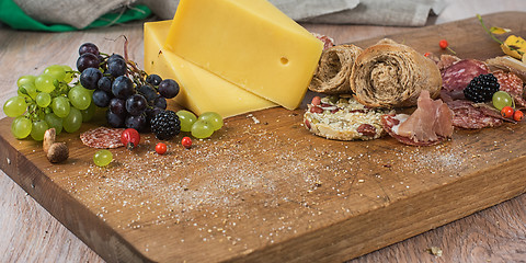 Image showing Food set on the table