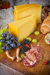 Image showing Food set on the table