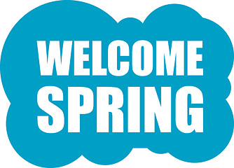 Image showing Welcome Spring Holiday Card. Welcome Spring Vector. Welcome Spring background. Spring Holiday Graphic. Welcome Spring Art. Spring Holiday Drawing