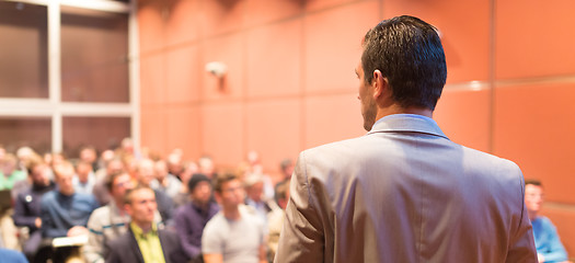 Image showing Speaker at Business Conference and Presentation.