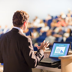 Image showing Speaker at Business Conference and Presentation.