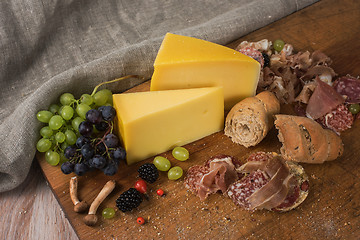 Image showing Food set on the table