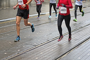 Image showing Marathon running