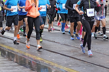 Image showing Marathon running