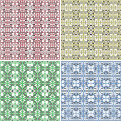 Image showing Vector Seamless Colorful background Collection - vintage tile