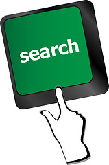 Image showing internet search engine key showing information hunt concept vector illustration