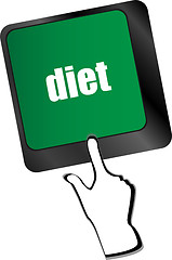 Image showing Health diet button on computer pc keyboard vector illustration