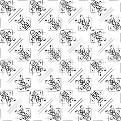 Image showing vector abstract monochrome seamless pattern vector illustration