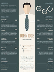Image showing Modern resume cv template with business suit