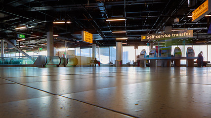 Image showing self check-in kiosk in Amsterdam Airport Schiphol.