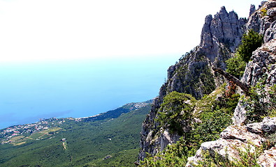 Image showing View on Yalta city from the Ai-Petri mountain