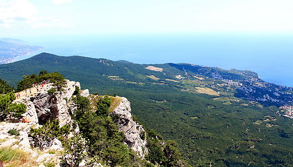 Image showing View on Yalta city from the Ai-Petri mountain