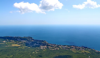 Image showing View on Yalta city from the Ai-Petri mountain