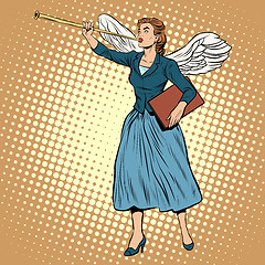 Image showing Goddess of victory Nike businesswoman concept