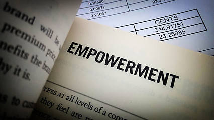 Image showing Empowerment word on book