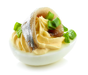 Image showing boiled stuffed egg