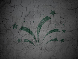 Image showing Holiday concept: Fireworks on grunge wall background