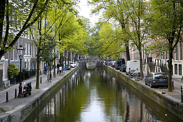 Image showing AMSTERDAM; THE NETHERLANDS - AUGUST 18; 2015: View on beautiful 