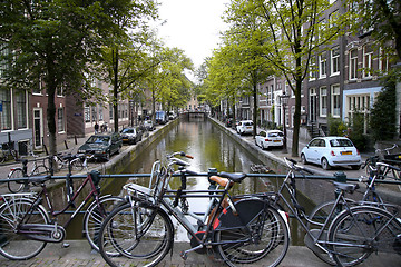 Image showing AMSTERDAM; THE NETHERLANDS - AUGUST 18; 2015: View on beautiful 