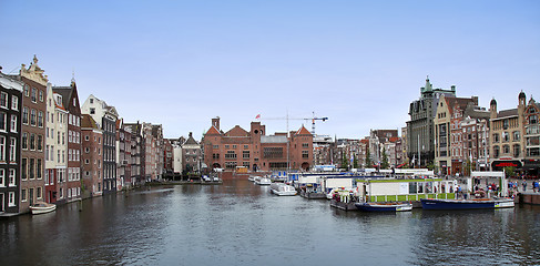 Image showing AMSTERDAM; THE NETHERLANDS - AUGUST 16; 2015: Beautiful views of