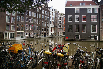 Image showing AMSTERDAM, THE NETHERLANDS - AUGUST 18, 2015: View on Oudezijds 