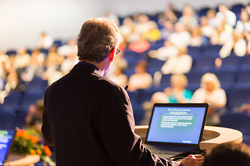 Image showing Speaker at Business Conference and Presentation.