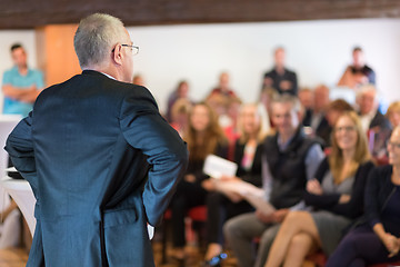 Image showing Speaker at Business Conference and Presentation.