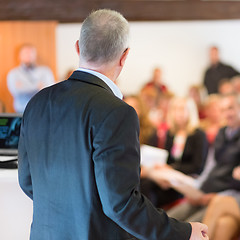 Image showing Speaker at Business Conference and Presentation.