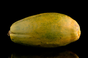 Image showing Papaya fruit on black background