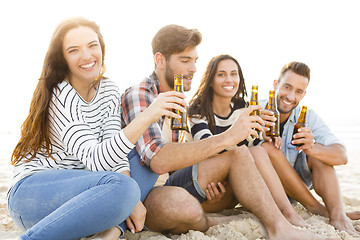 Image showing Summer is better with a cold beer