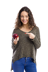 Image showing Eat a apple every day