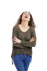 Image showing Beautiful woman laughing