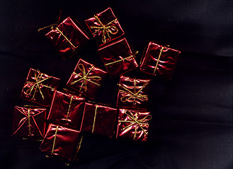 Image showing red present decorations