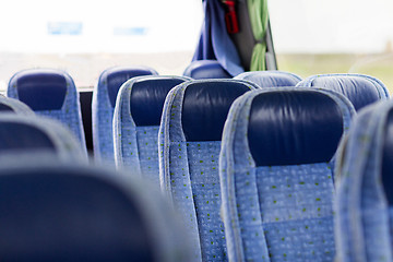 Image showing travel bus interior and seats