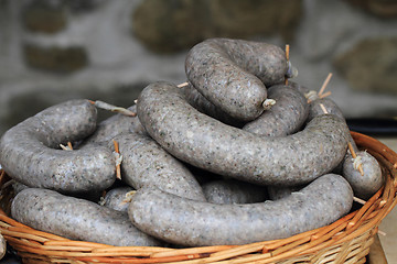 Image showing white pudding as fresh czech meat food 