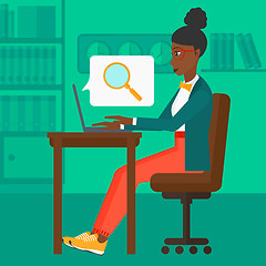 Image showing Woman working in office.