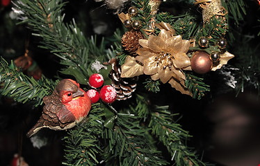 Image showing decorations on the christmas tree