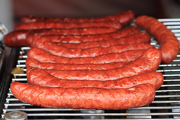 Image showing fresh grilled sausages