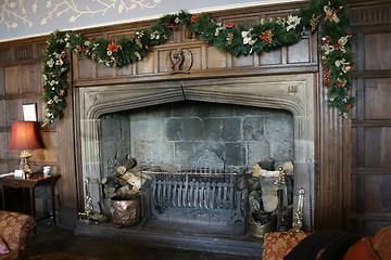 Image showing majestic fireplace