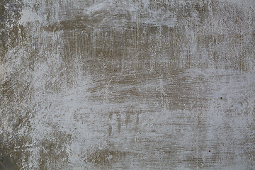 Image showing Old gray cracked paint on metal background