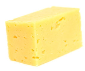 Image showing cheese cube on white