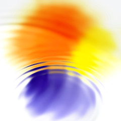 Image showing Abstract color spots and concentric ripples