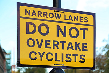 Image showing Cyclist Sign